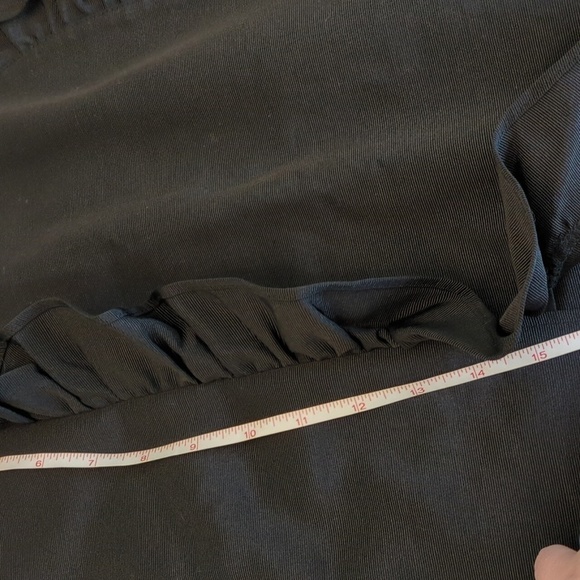 Alice McCall Mrs Robinson Pencil Ruffle Black Midi Skirt Sz0 Minimalist Luxury - Picture 7 of 7